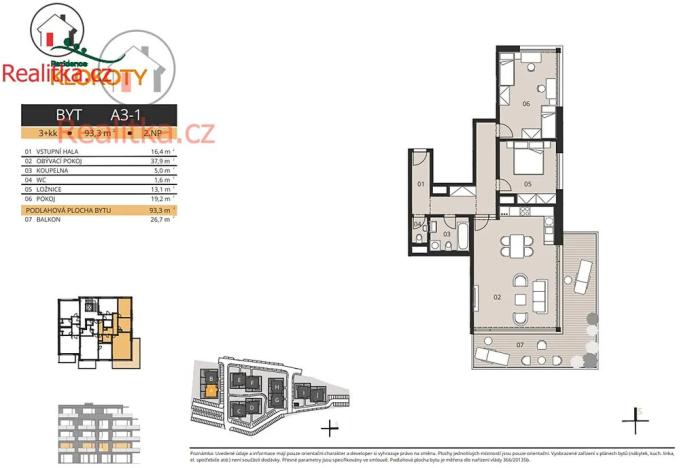 Prodej bytu 3+kk, Tábor, 93 m2