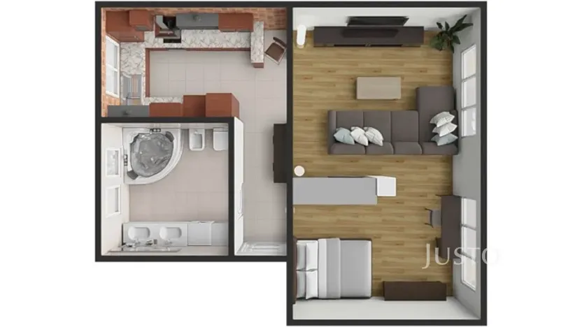 Pronájem bytu 1+1, Písek, Smetanovo nám., 55 m2