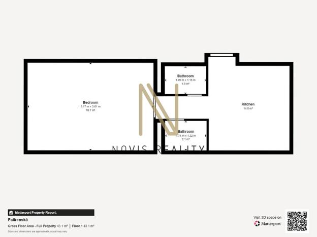 Pronájem bytu 1+1, Plzeň, Palírenská, 35 m2