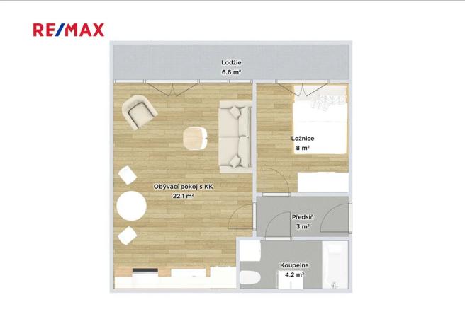 Pronájem bytu 2+kk, Praha - Braník, Jasná I, 42 m2