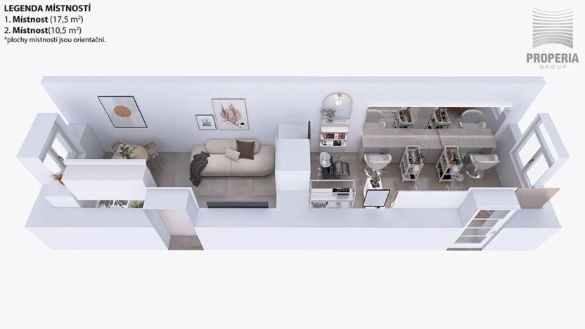 Pronájem kanceláře, Brno, Antonínská, 27 m2