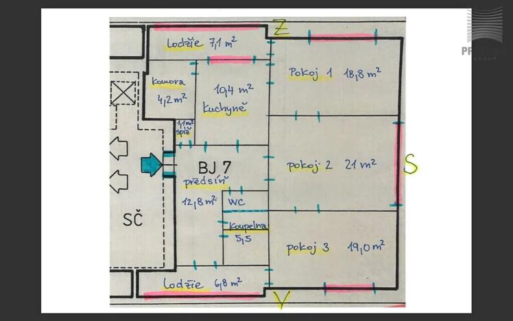 Prodej bytu 3+1, Brno, Tábor, 94 m2