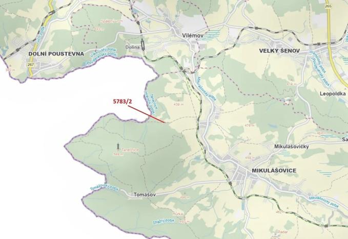 Dražba pozemku, Mikulášovice, 77 m2