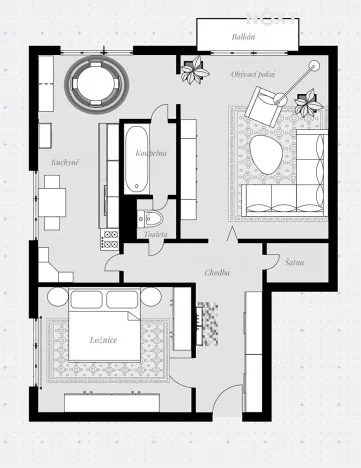 Prodej bytu 2+1, Třeboň, Hliník, 58 m2