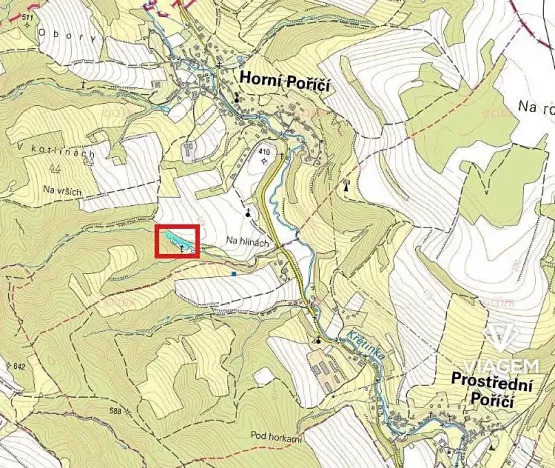 Prodej podílu lesa, Horní Poříčí, 1352 m2