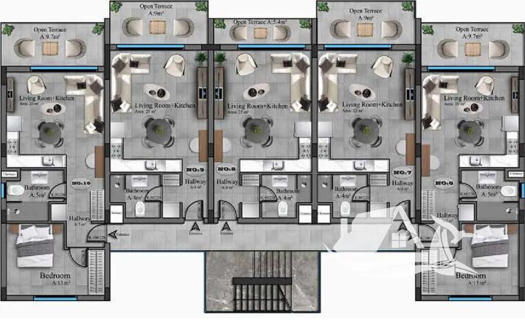 Prodej bytu 1+1, Agios Amvrosios Keryneias, Kypr, 47 m2