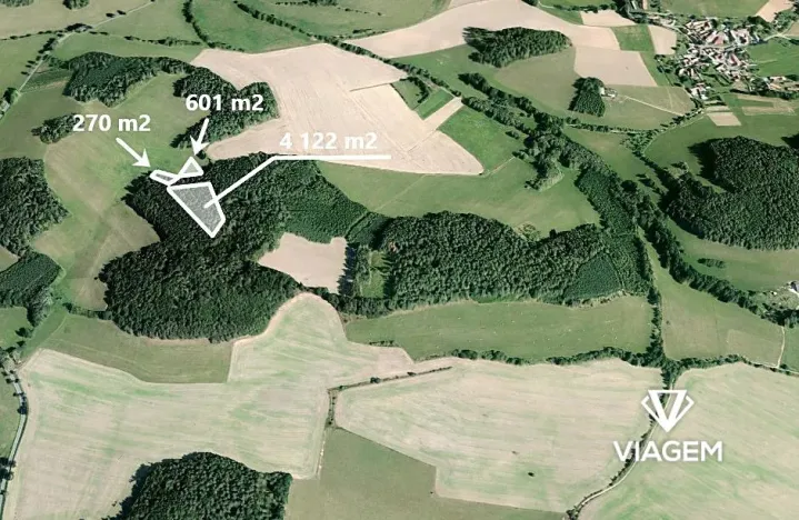 Prodej podílu lesa, Zahorčice, 326 m2