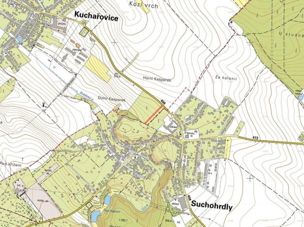 Prodej pole, Kuchařovice, 1284 m2