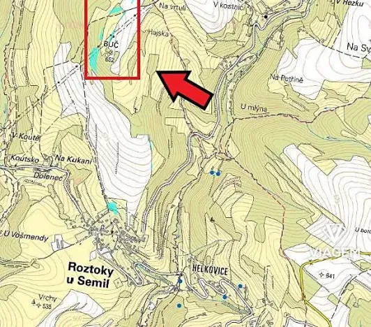 Prodej podílu lesa, Roztoky u Semil, 6000 m2