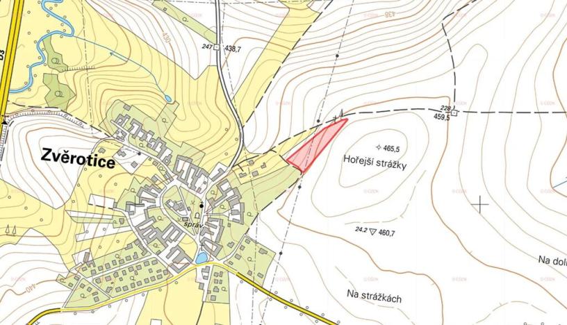 Prodej pole, Zvěrotice, 7916 m2