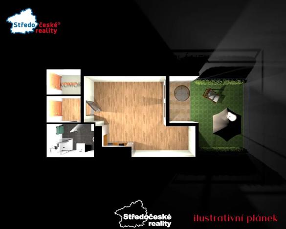 Pronájem bytu 1+kk, Uhlířské Janovice, Hrnčířská, 35 m2