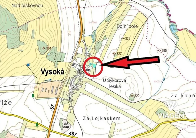 Prodej podílu zahrady, Vysoká, 1020 m2