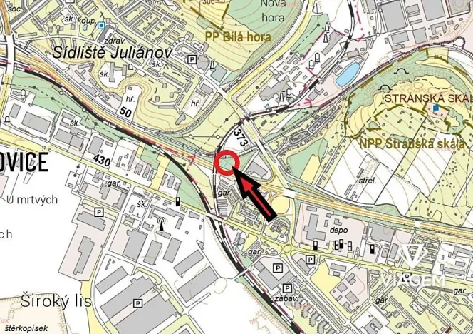 Prodej podílu komerčního pozemku, Brno, 7 m2