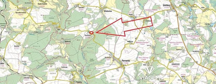 Prodej podílu zahrady, Křelovice, 262 m2