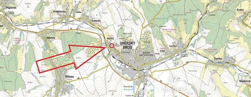 Prodej podílu pozemku pro bydlení, Uherský Brod, 216 m2