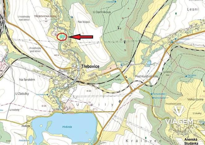 Prodej podílu zahrady, Třebovice, 2108 m2
