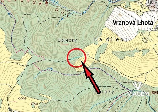Prodej pole, Vranová Lhota, 622 m2