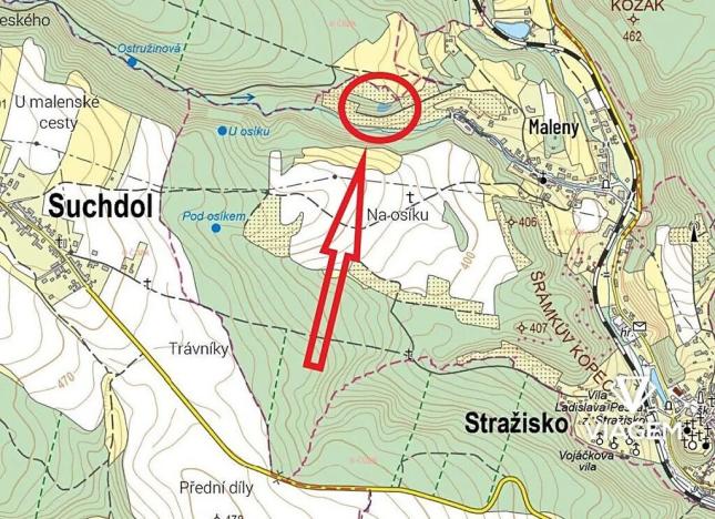 Prodej zahrady, Stražisko, 805 m2