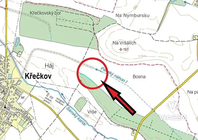 Prodej podílu pole, Křečkov, 1708 m2
