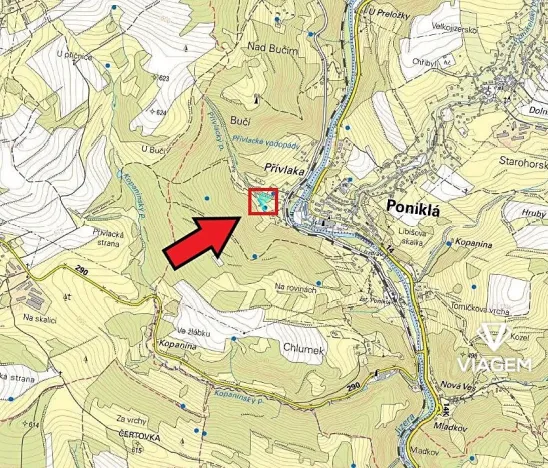 Prodej podílu zahrady, Poniklá, 2421 m2