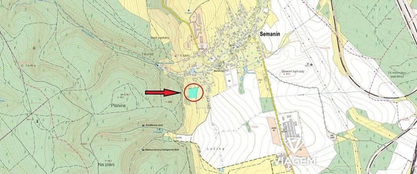 Prodej podílu pole, Semanín, 3381 m2