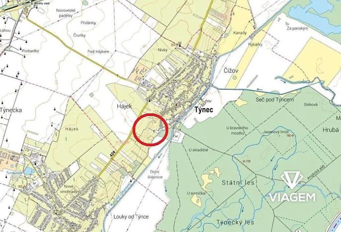 Prodej zahrady, Týnec, 388 m2