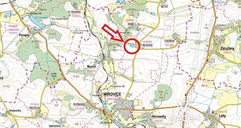 Prodej podílu pole, Mirovice, 898 m2