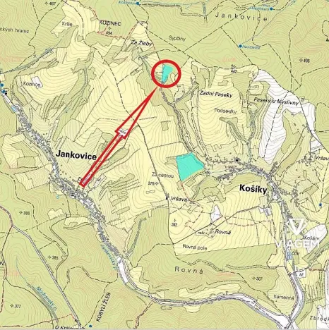 Prodej podílu lesa, Košíky, 2115 m2