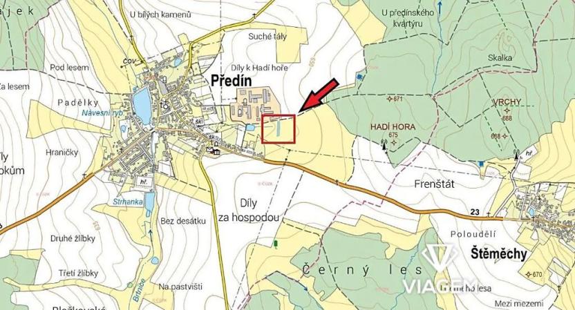 Prodej pole, Předín, 1547 m2