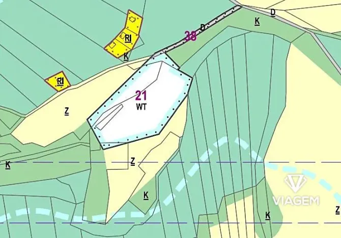 Prodej podílu zahrady, Vlachovice, 2289 m2