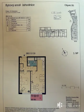 Pronájem bytu 2+kk, Praha - Hostavice, U Hostavického potoka, 55 m2