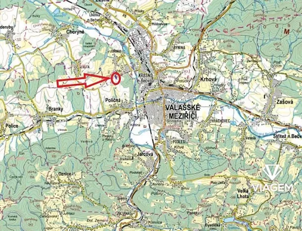 Prodej podílu pole, Poličná, 1393 m2