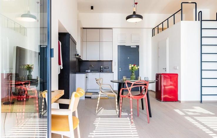 Pronájem bytu 1+kk, Praha - Holešovice, V háji, 49 m2