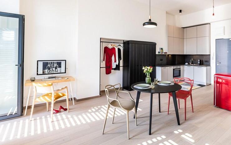 Pronájem bytu 1+kk, Praha - Holešovice, V háji, 49 m2