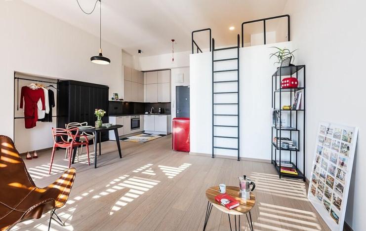 Pronájem bytu 1+kk, Praha - Holešovice, V háji, 49 m2