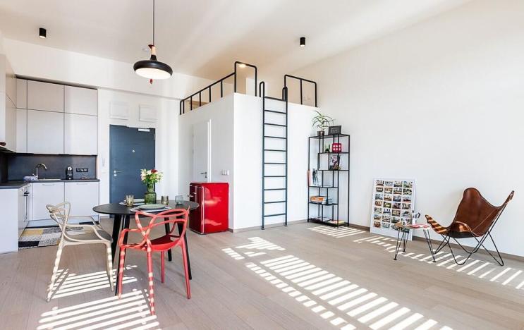 Pronájem bytu 1+kk, Praha - Holešovice, V háji, 49 m2