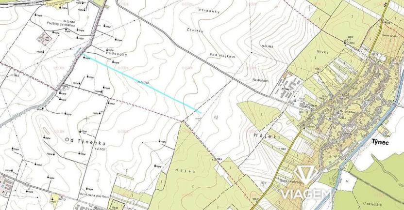 Prodej podílu pole, Týnec, 1114 m2