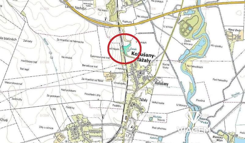 Prodej podílu lesa, Kožušany-Tážaly, 2098 m2