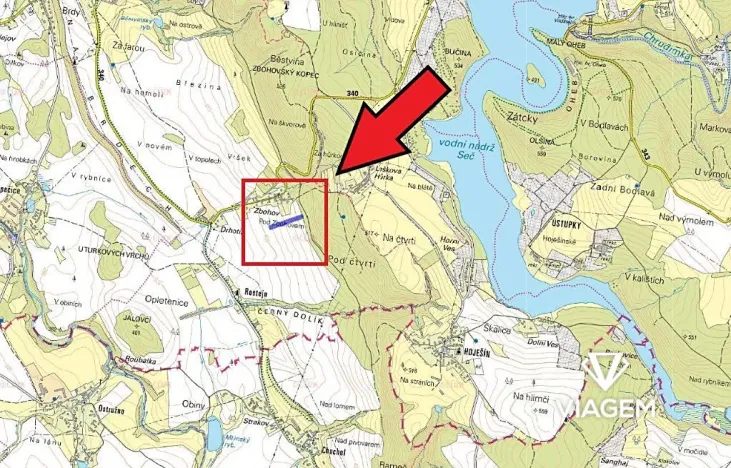 Prodej podílu pole, Běstvina, 558 m2