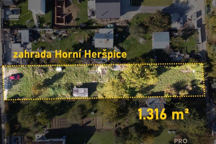 Prodej zahrady, Brno, 1316 m2