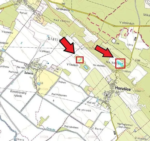 Prodej podílu pole, Horušice, 2336 m2