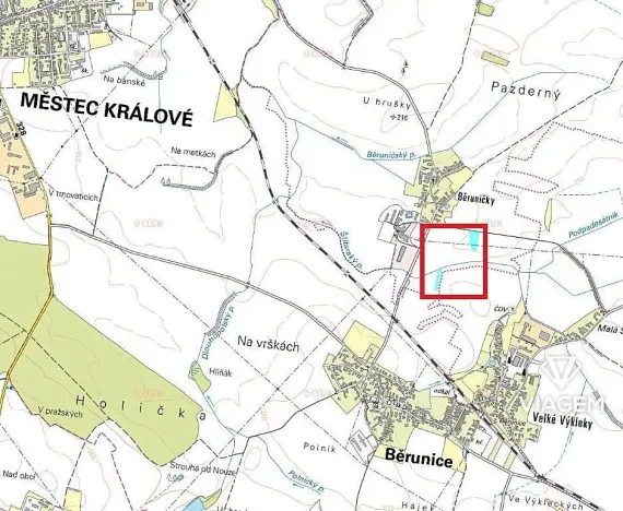 Prodej podílu pole, Běrunice, 721 m2