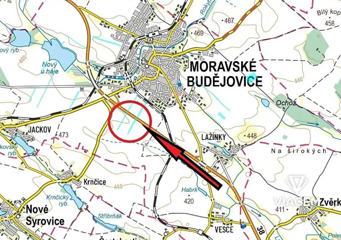 Prodej podílu pole, Moravské Budějovice, 3321 m2