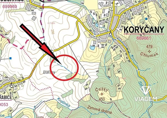 Prodej podílu pole, Koryčany, 887 m2