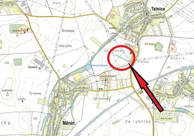 Prodej podílu pole, Telnice, 1653 m2