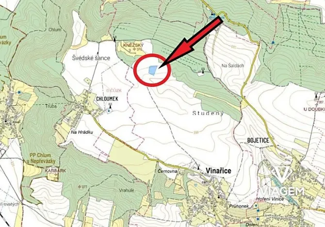 Prodej pole, Vinařice, 8647 m2