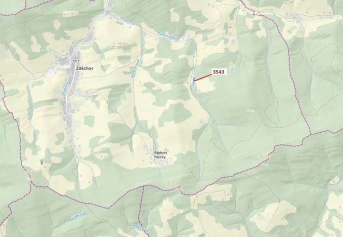 Dražba lesa, Zděchov, 1866 m2