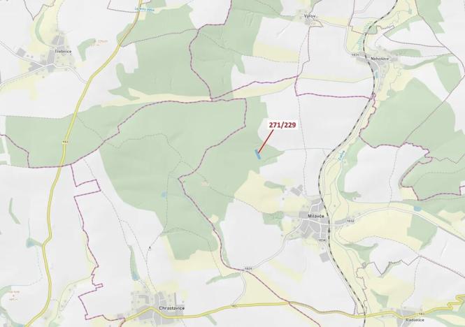 Dražba lesa, Milavče, 3695 m2