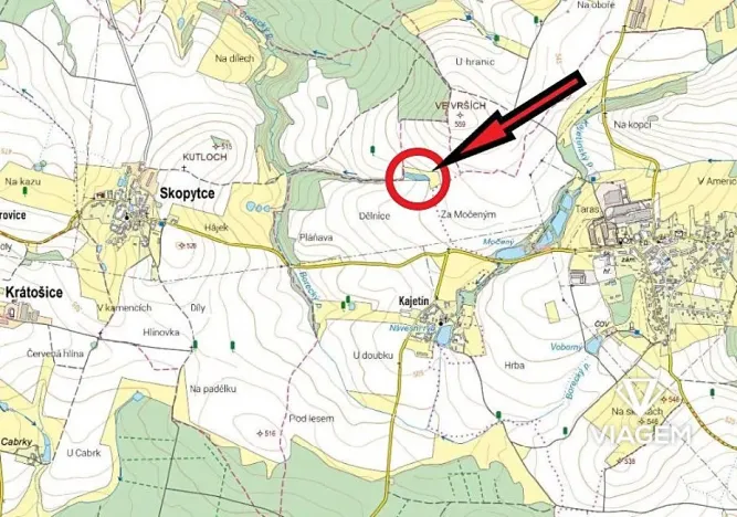 Prodej podílu pole, Choustník, 1123 m2