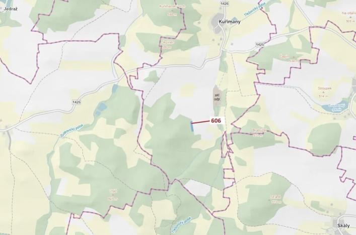 Dražba lesa, Kuřimany, 2526 m2